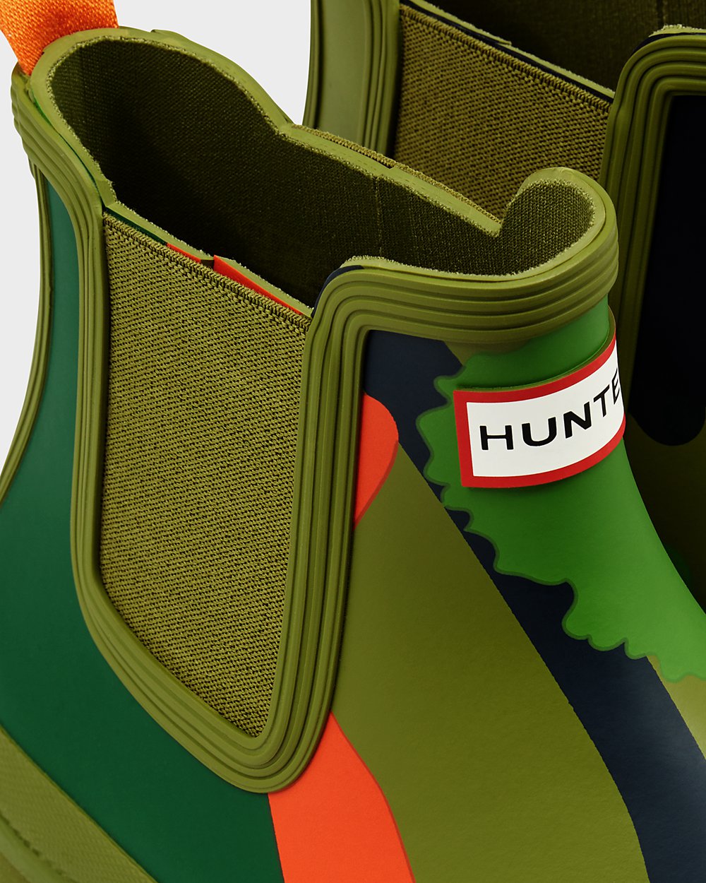 Hunter Original Rockpool Camo Chelsea Boots - Buy Online Mens Green - HMJWFQ058